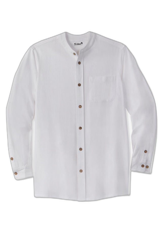 Gauze Mandarin Collar Shirt image number 1
