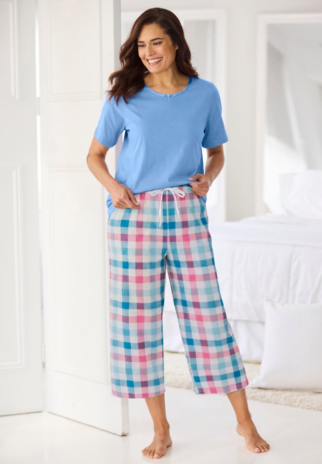 Woven Sleep Capri Pant image number 4