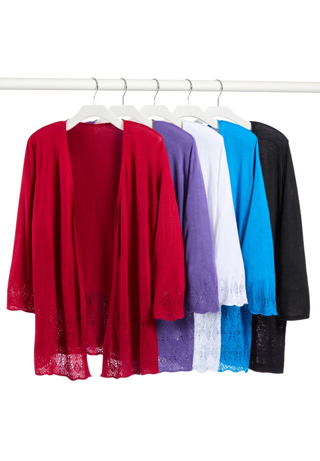 Pointelle Chevron Cardigan image number 2