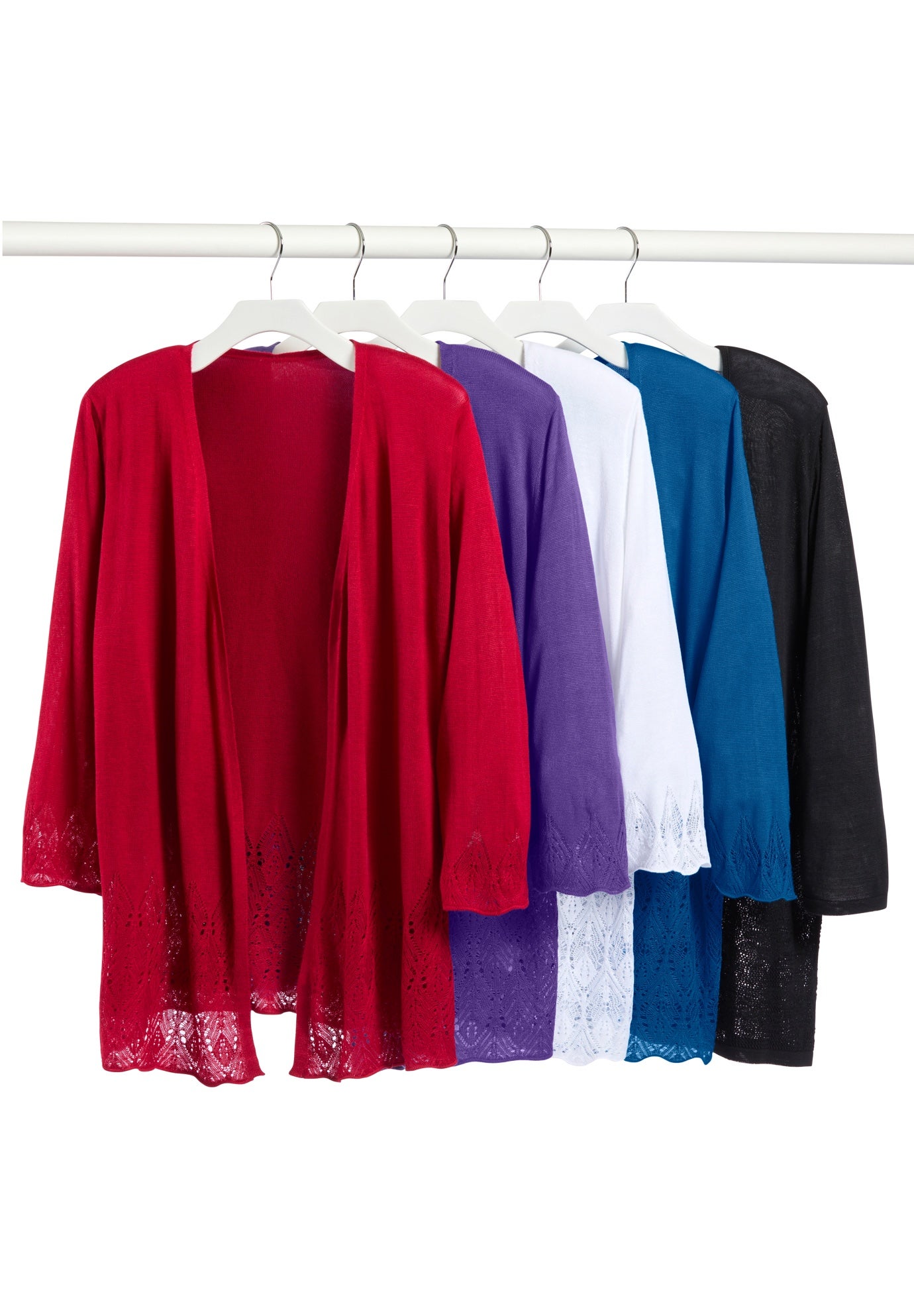 Pointelle Chevron Cardigan image number 3