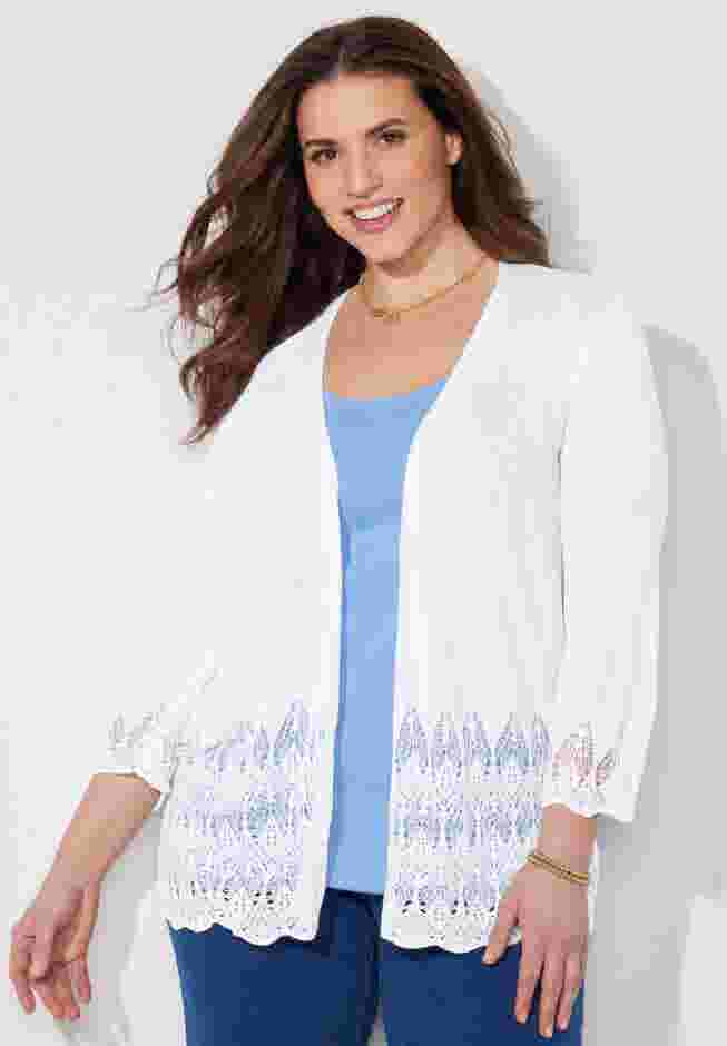 Pointelle Chevron Cardigan image number 0