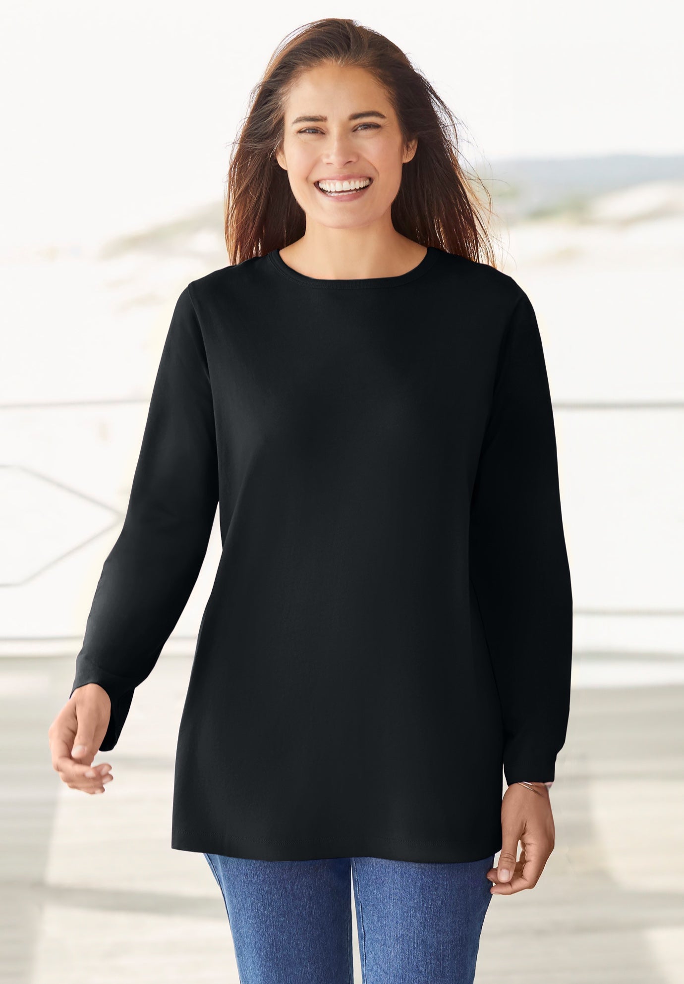 Perfect Long-Sleeve Crewneck Tee image number 0