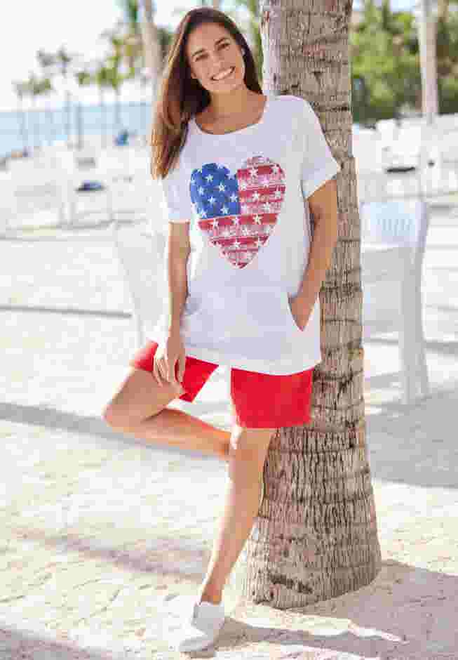 Americana Kangaroo Pocket Tee image number 6