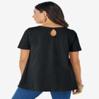 Plus Size Ultimate Cotton Crewneck Short Sleeve Swing Tee image number 2