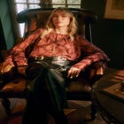 Ruffled Paisley Chiffon Blouse image number null