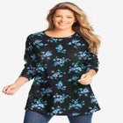 Perfect Printed Long-Sleeve Crewneck Tunic image number 0