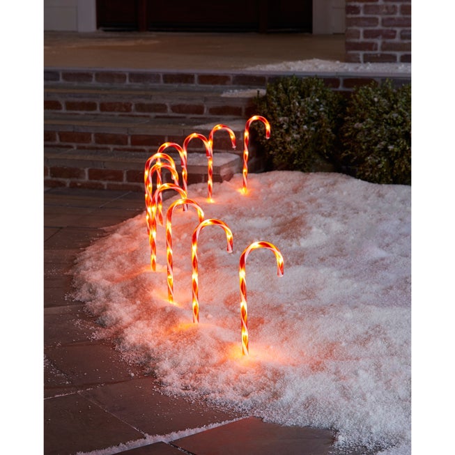 CANDY CANE PATHWAY LIGHTS, SET OF 10 image number 0