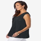 Stretch Cotton V-Neck Trapeze Tank image number null