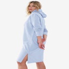 French Terry Hooded Sweatshirt Dress image number null