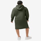 French Terry Hooded Sweatshirt Dress image number null