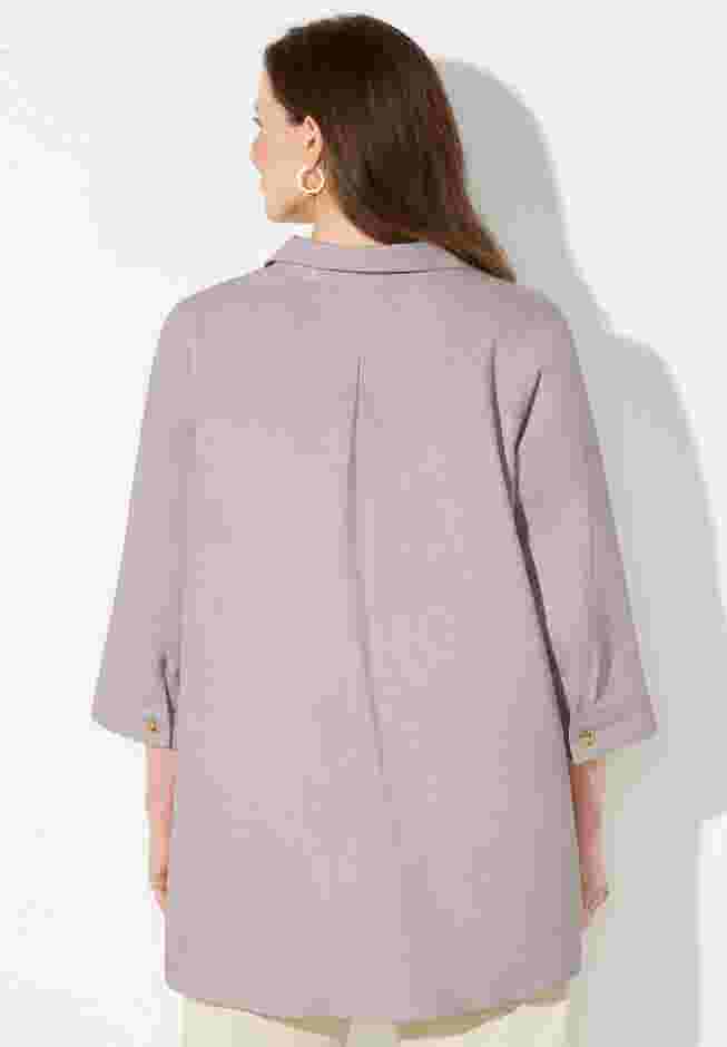 Classic Linen Buttonfront Shirt image number 1