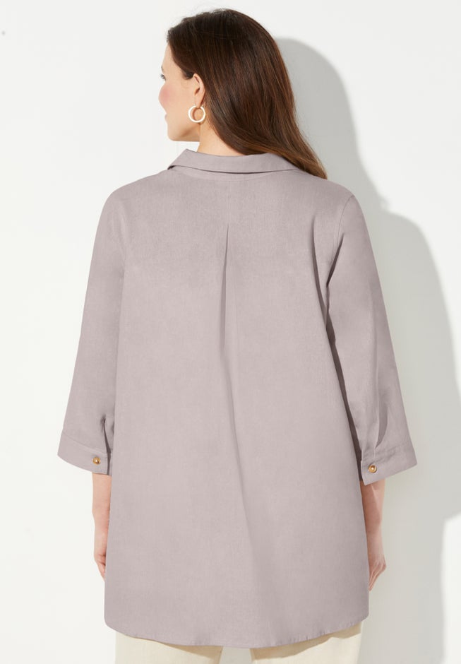 Classic Linen Buttonfront Shirt image number 2