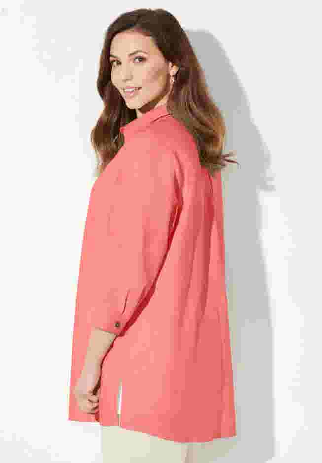 Classic Linen Buttonfront Shirt image number 2
