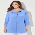Classic Linen Buttonfront Shirt image number null