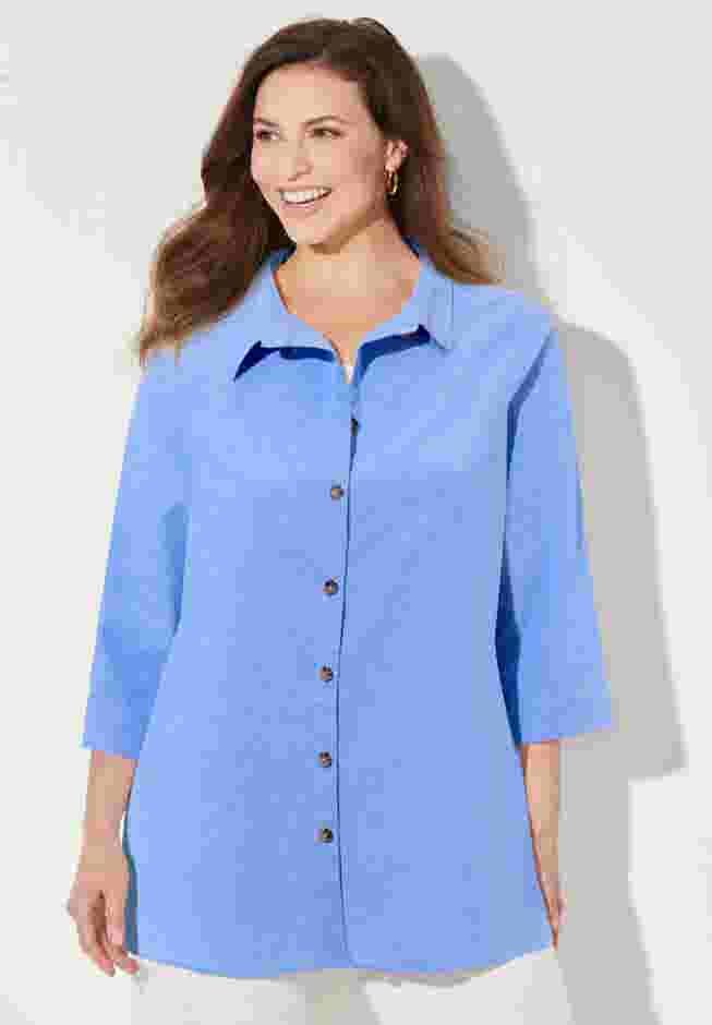 Classic Linen Buttonfront Shirt image number 0
