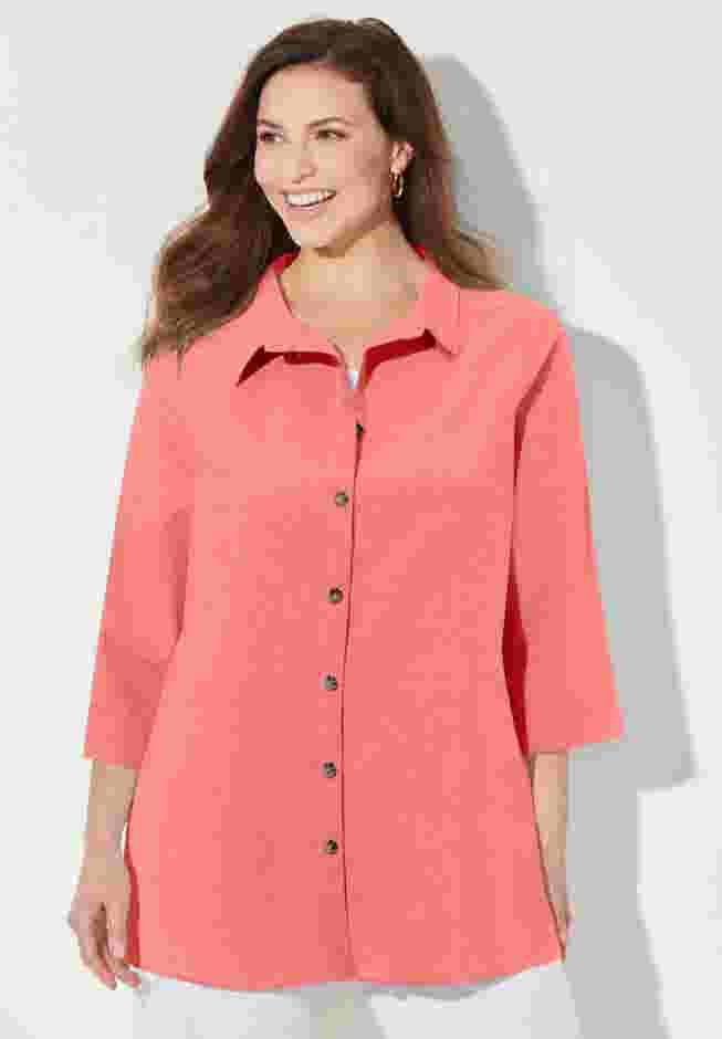 Classic Linen Buttonfront Shirt image number 0