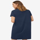 Cotton Spandex Vneck Short Sleeve Sleep Shirt image number null