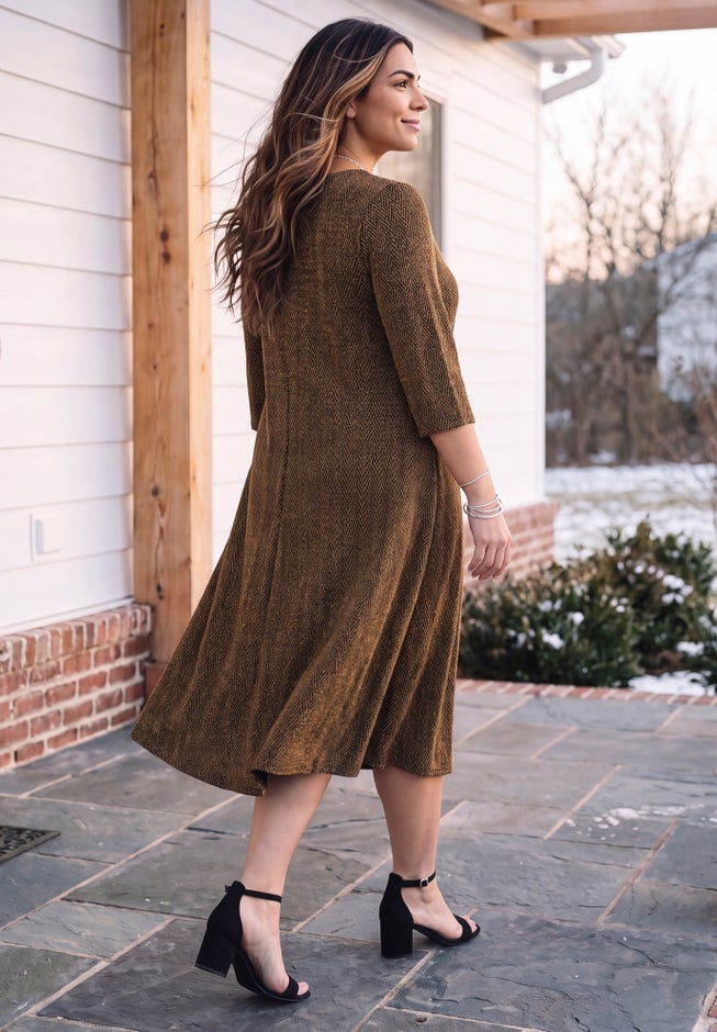 Strawbridge Fit & Flare Dress image number 1