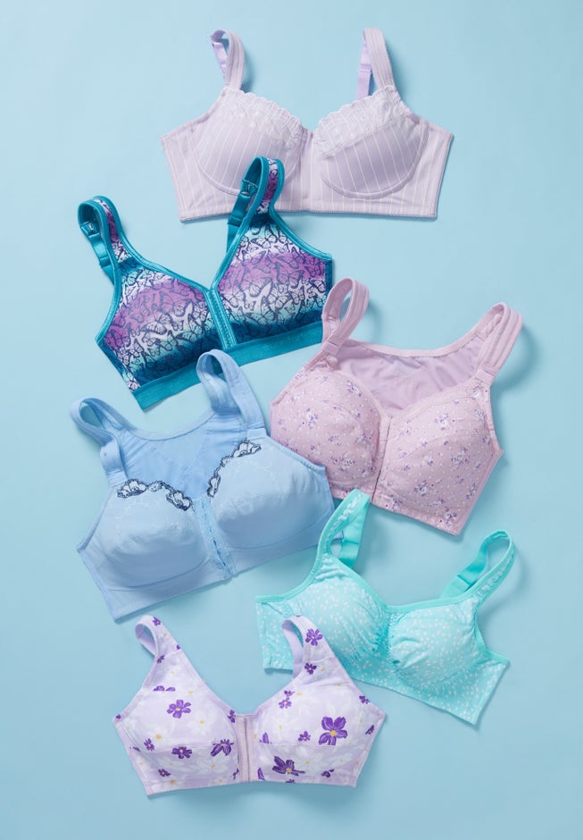 Comfort Choice&reg; Pinstripe Wireless Bra image number 5