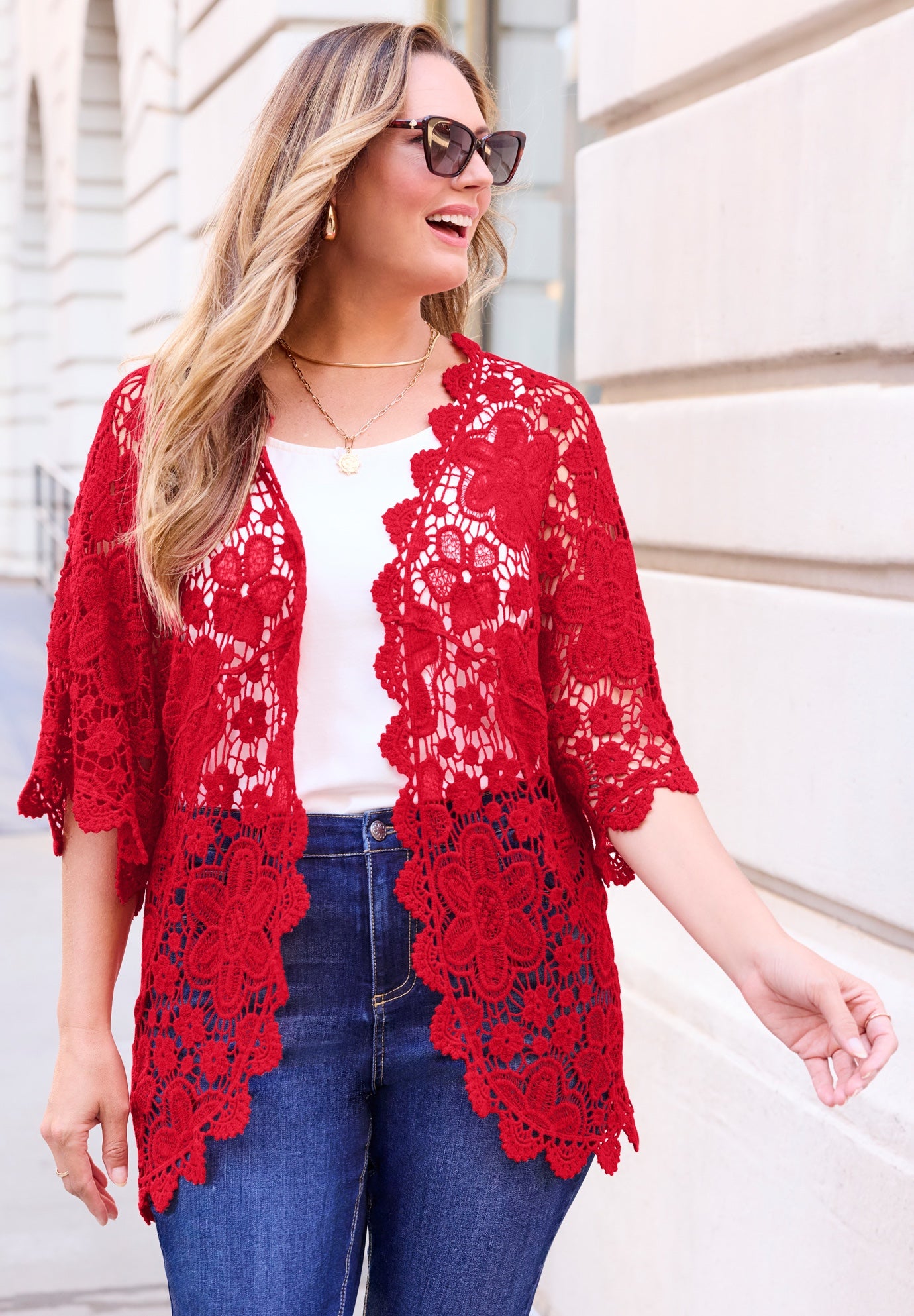 Graceful Crochet Kimono image number 0