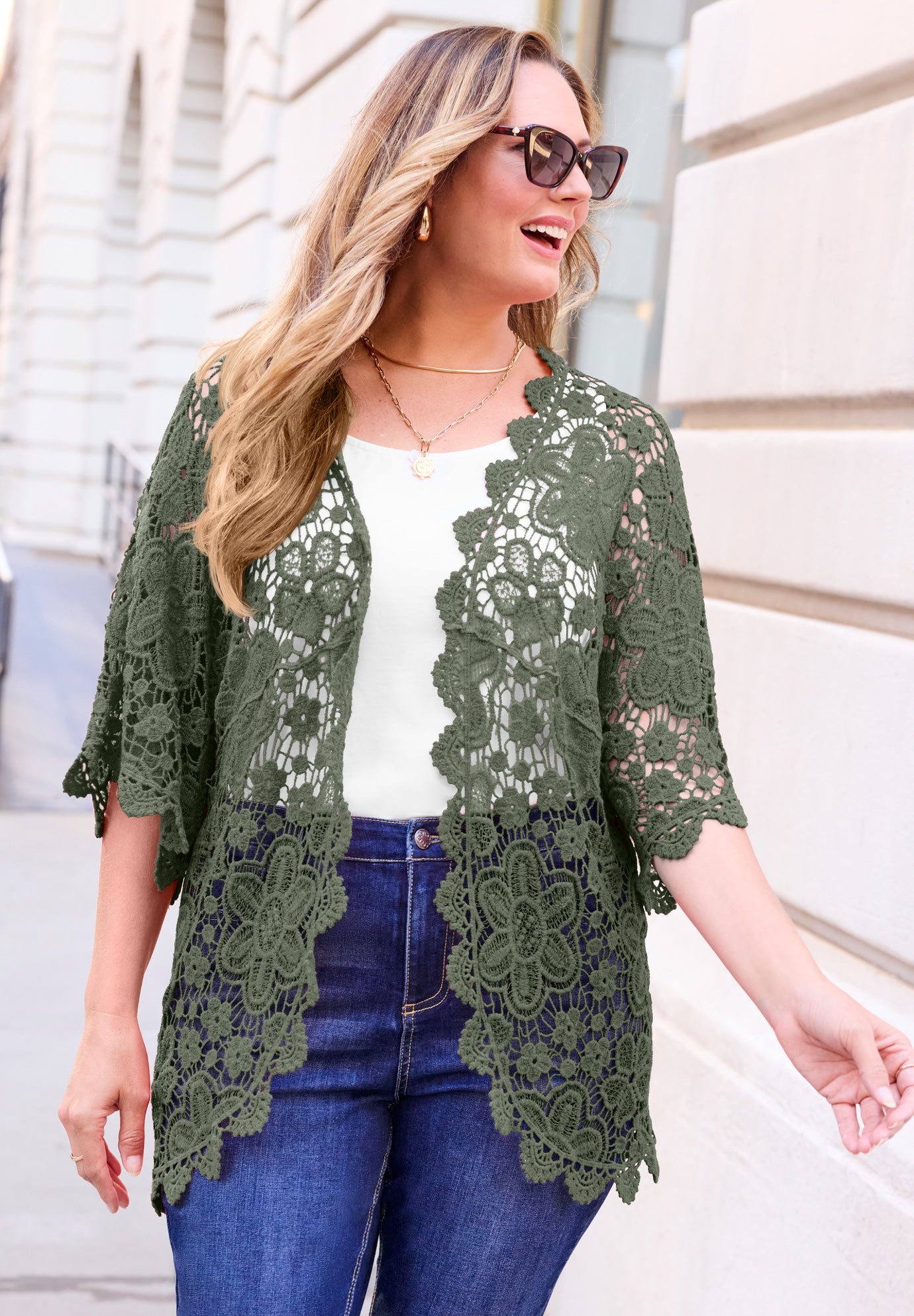 Graceful Crochet Kimono image number 0