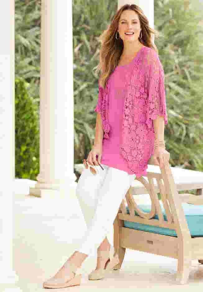 Graceful Crochet Kimono image number 5