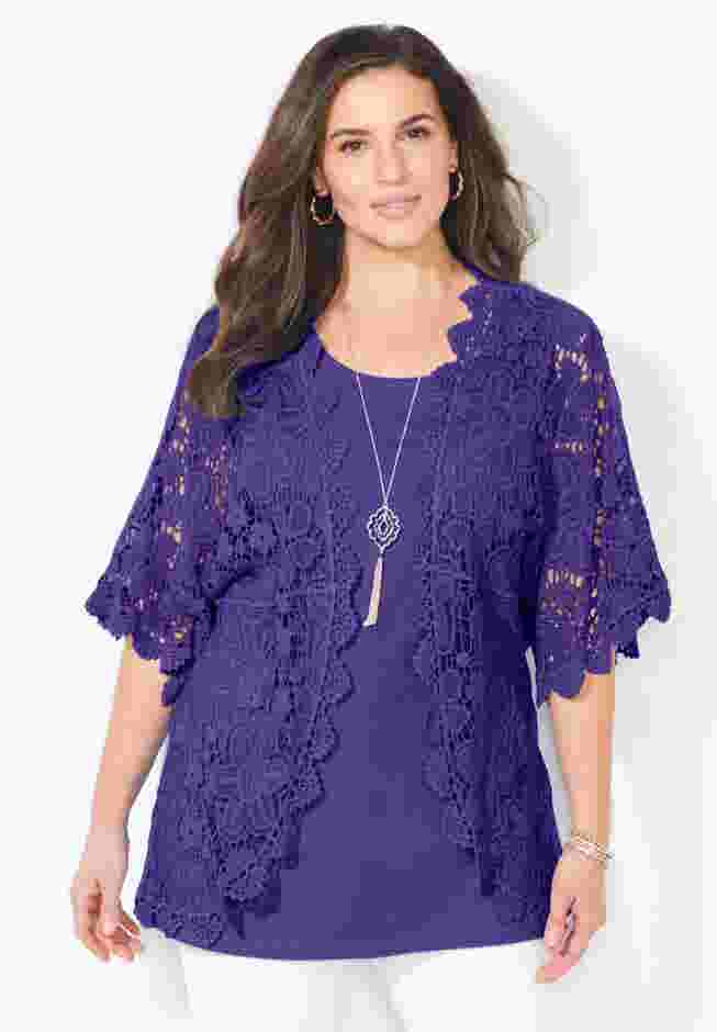Graceful Crochet Kimono image number 0