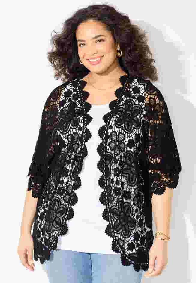 Graceful Crochet Kimono image number 0
