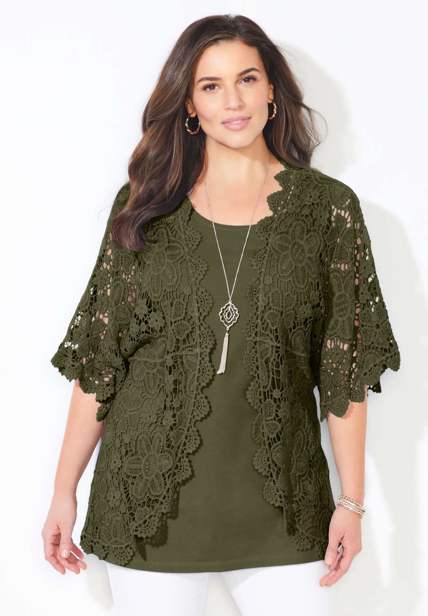 Graceful Crochet Kimono image number 1