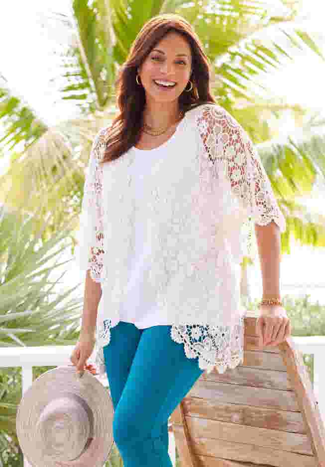 Graceful Crochet Kimono image number 0