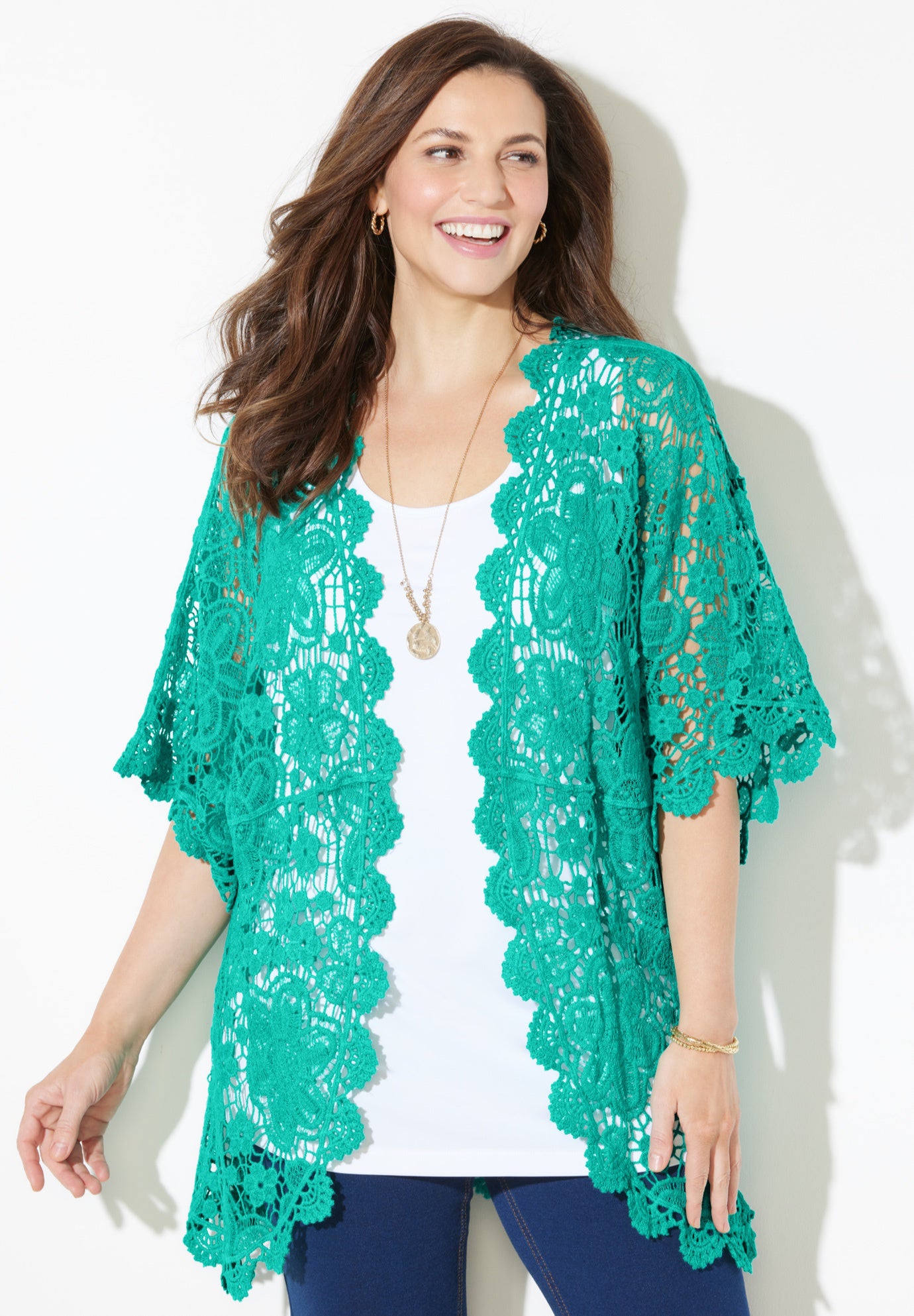 Graceful Crochet Kimono image number 0