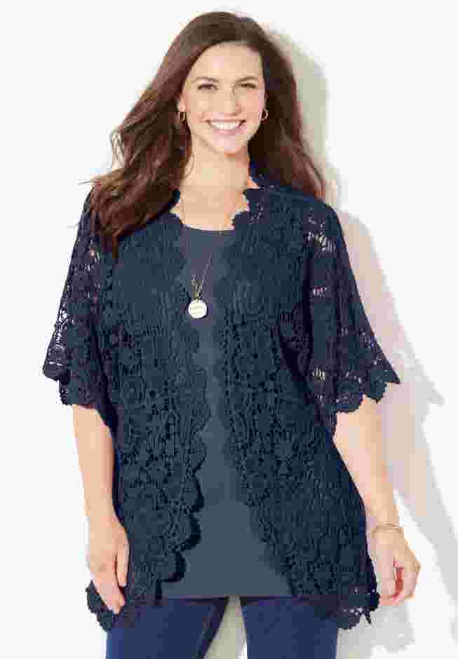 Graceful Crochet Kimono image number 0