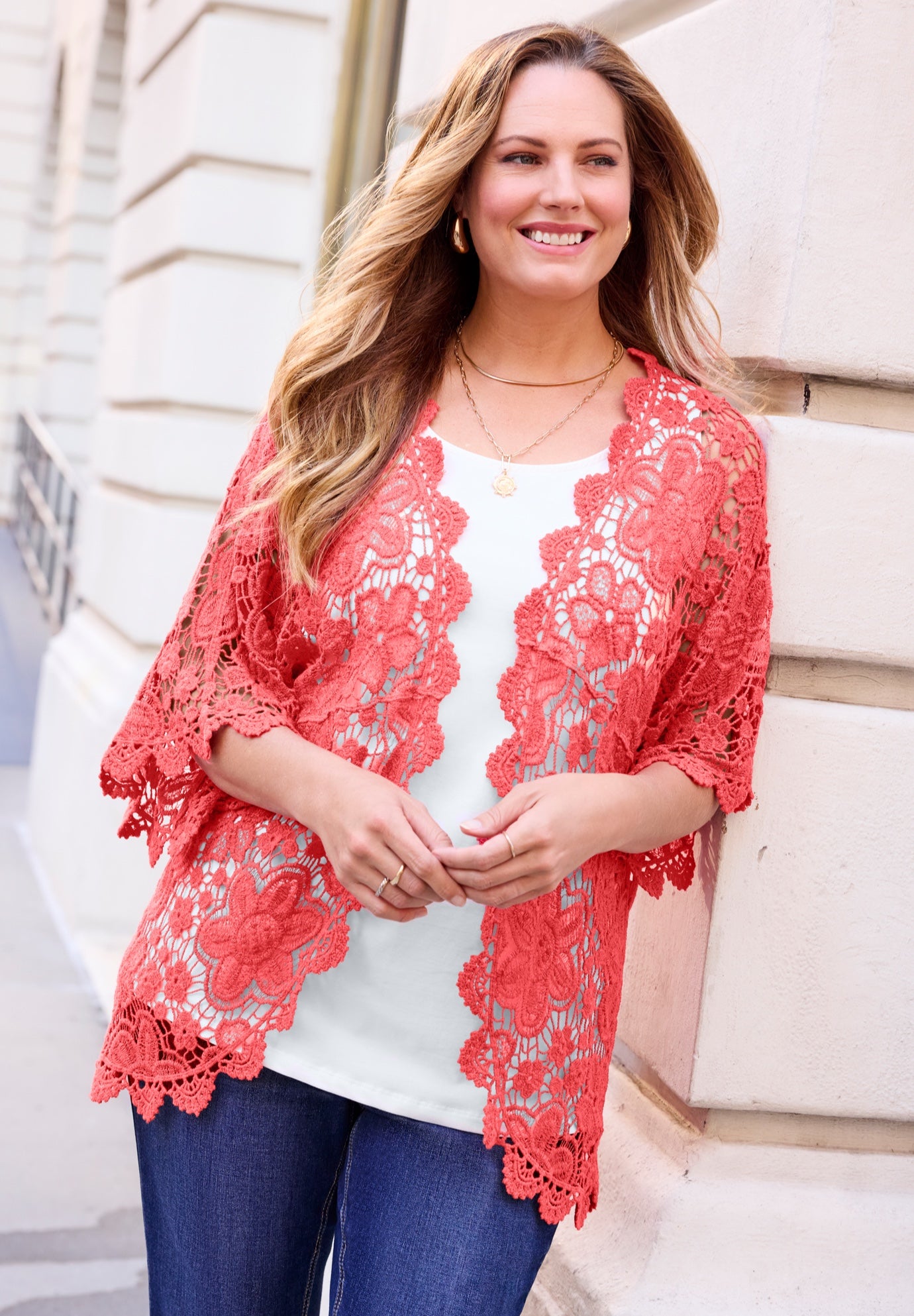 Graceful Crochet Kimono image number 1