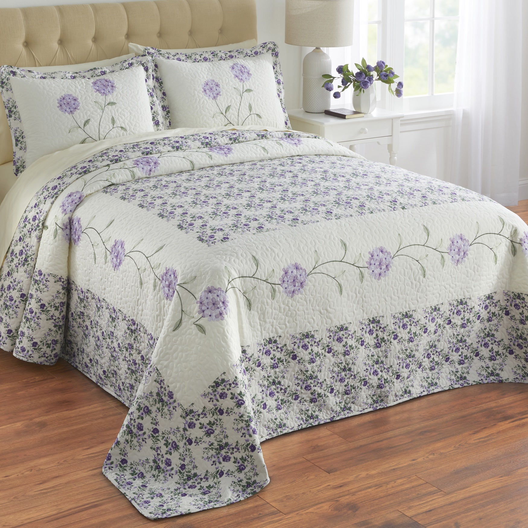 Margaret Embroidered Bedspread image number 0
