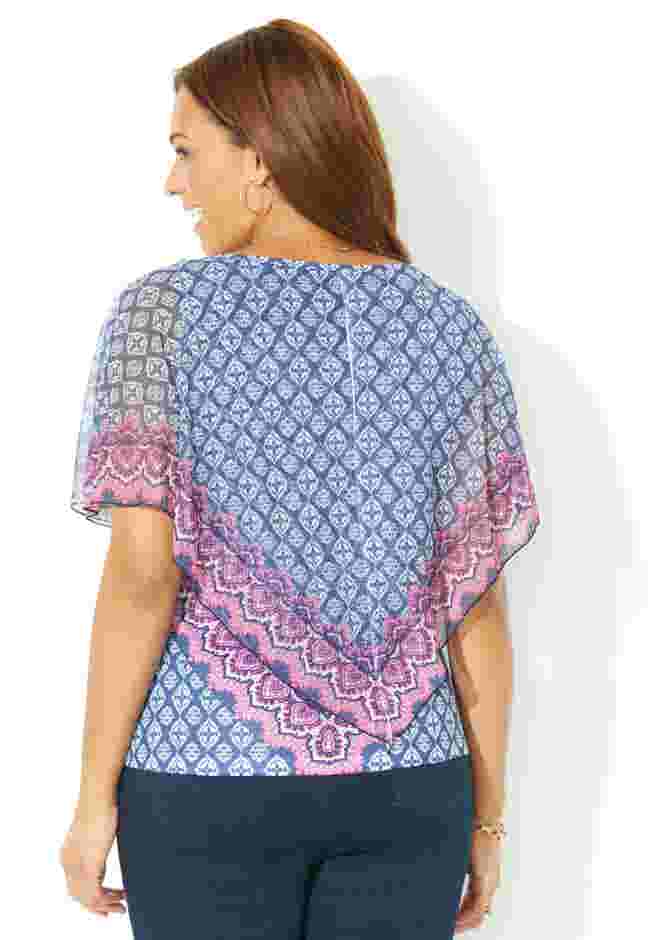 Poncho Duet Blouse image number 1