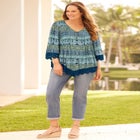 Lace Trim Gauze Blouse image number null