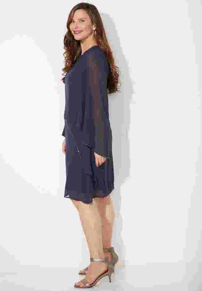 Sheer Elegance Chiffon Dress image number 2