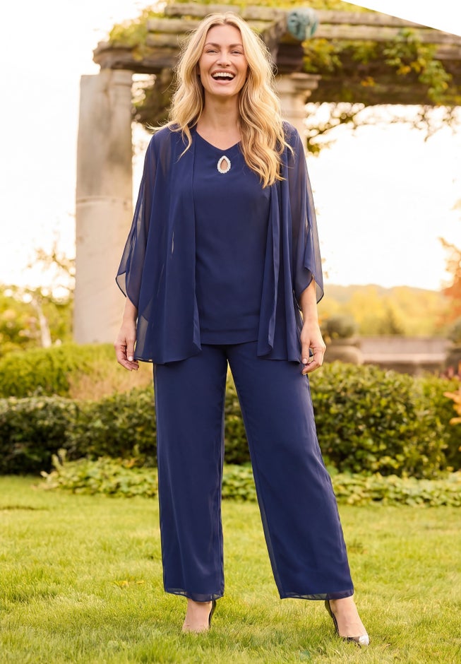 Accolades Georgette 3-Piece Pant Suit image number 4