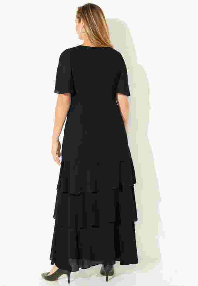 Tiered Chiffon Maxi Dress image number 1