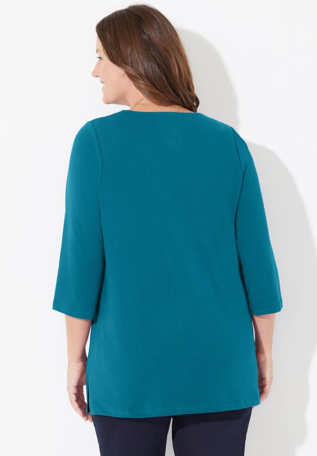 Ultra-Soft Square-Neck Tee image number 1