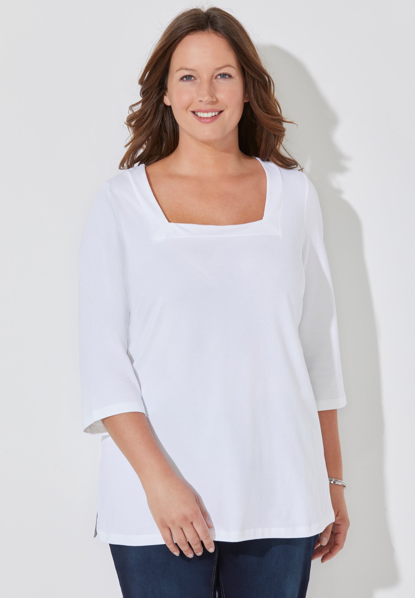 Ultra-Soft Square-Neck Tee image number 0