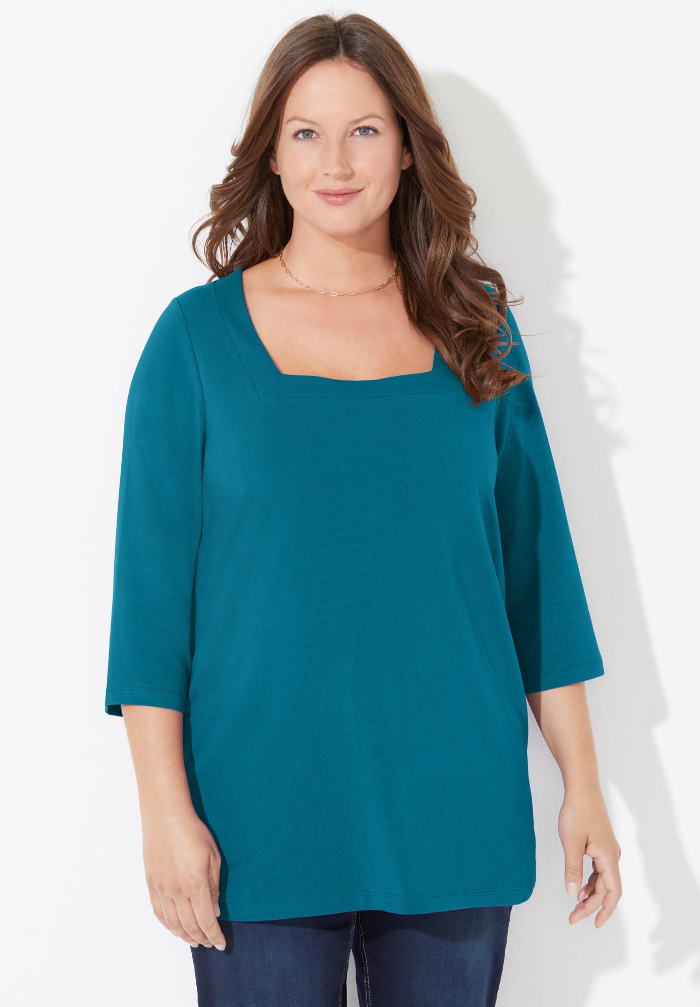 Ultra-Soft Square-Neck Tee image number 0