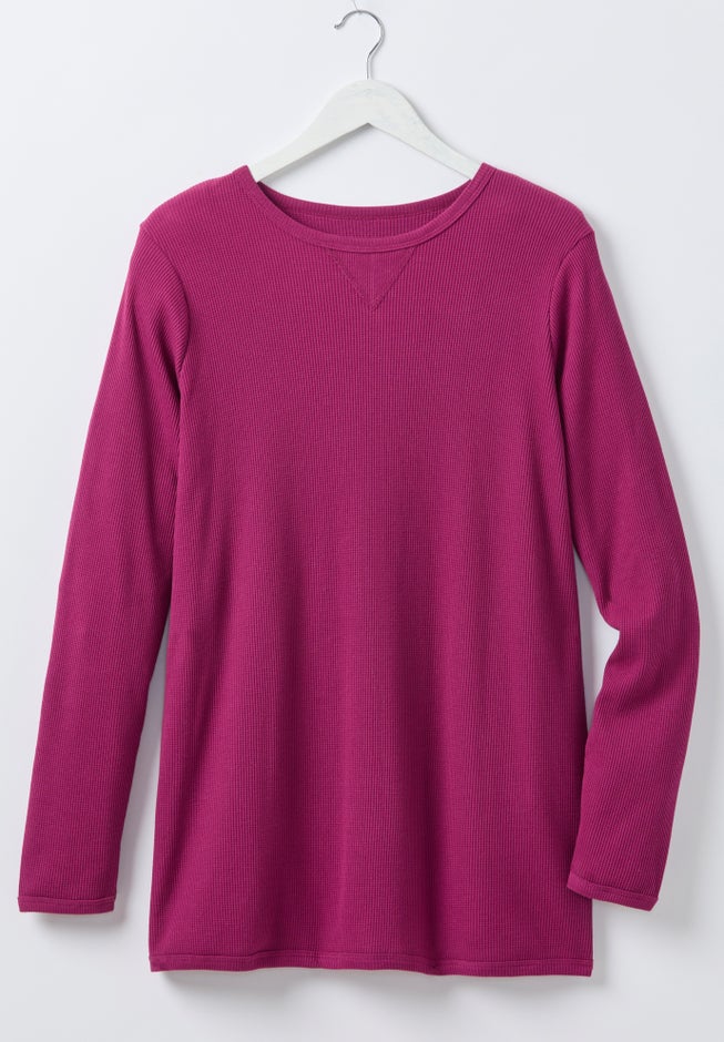 Ultra Soft Waffle Thermal Sweatshirt image number 4