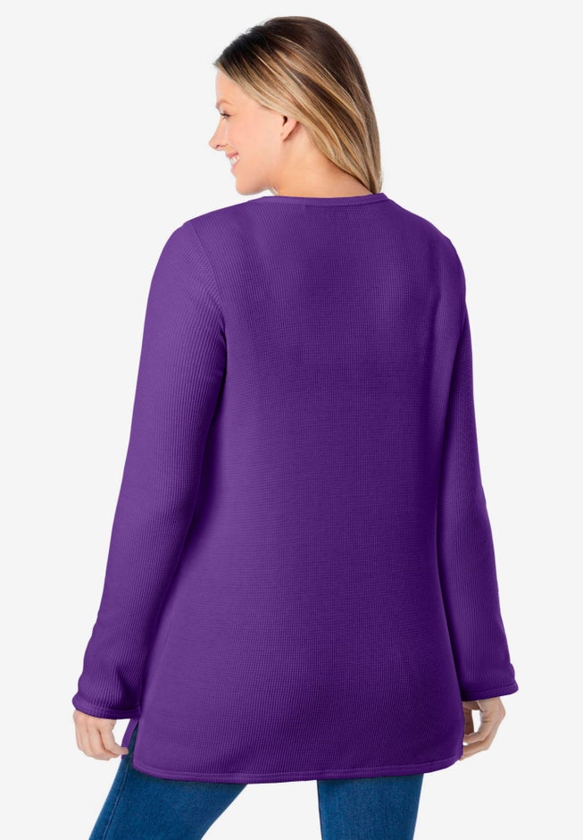 Ultra Soft Waffle Thermal Sweatshirt image number 4