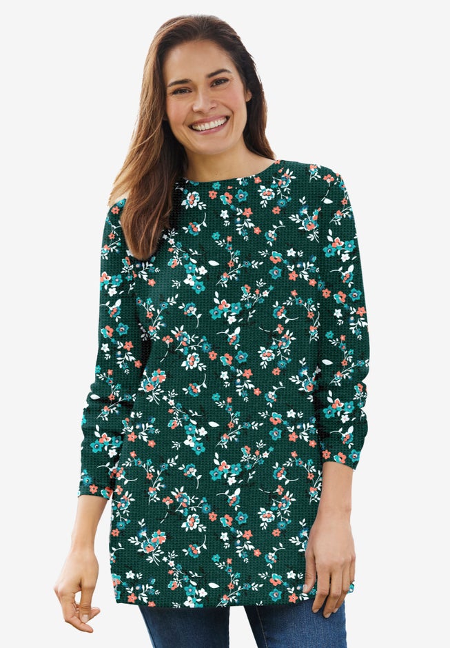 Ultra Soft Waffle Thermal Sweatshirt image number 12