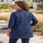 Right Fit&trade; Stretch Denim Long-Length Jacket image number null