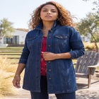 Right Fit&trade; Stretch Denim Long-Length Jacket image number null