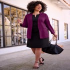 Right Fit &trade; Curvy Collarless Blazer image number null