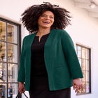 Right Fit &trade; Curvy Collarless Blazer image number null