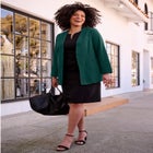 Right Fit &trade; Curvy Collarless Blazer image number null